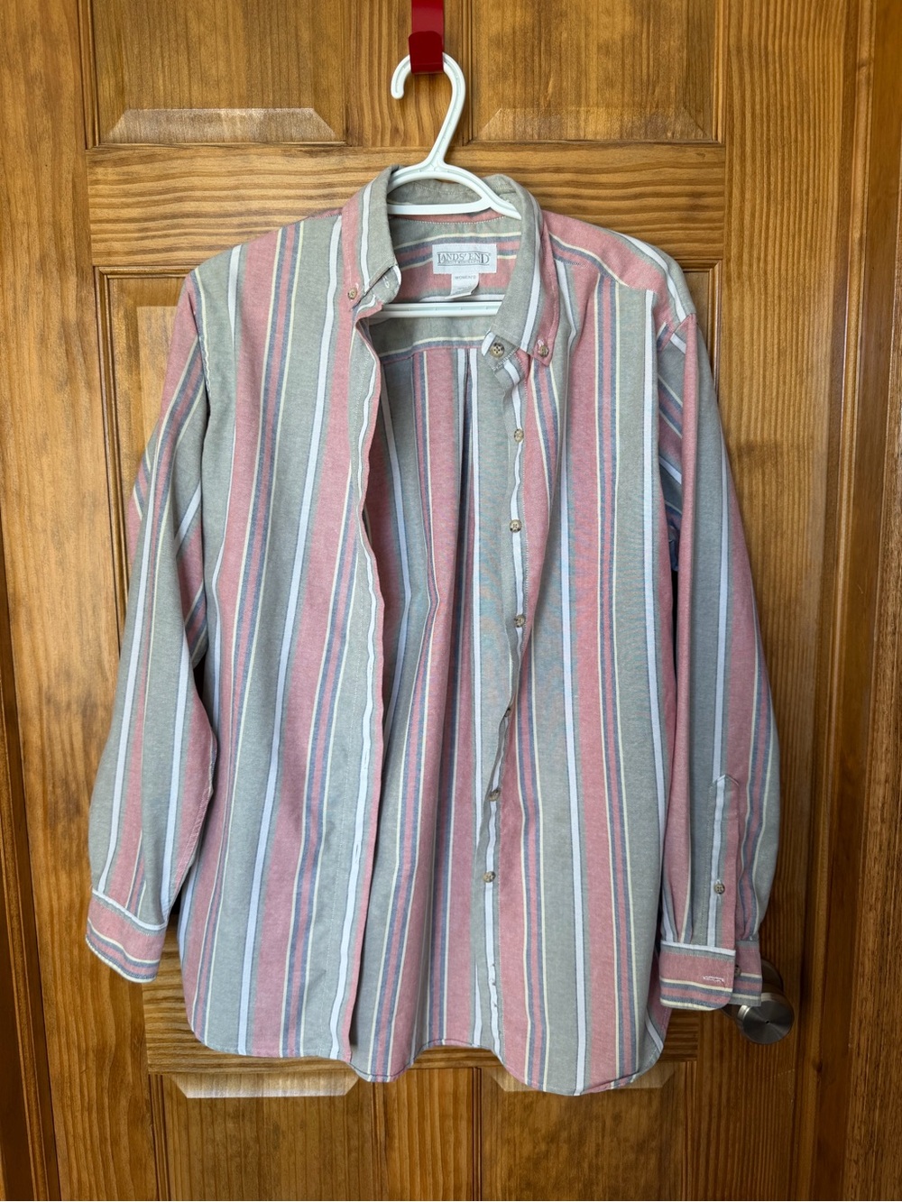 Lands’ End Women’s Button Down- Muted Pastels- Size 12